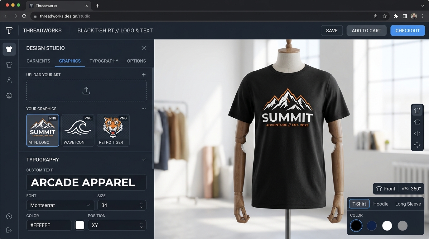 Design Your Shirt & Apparel Visualizer
